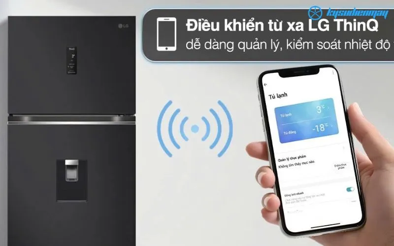 tủ lạnh lg inverter có điều khiển từ xa thông minh